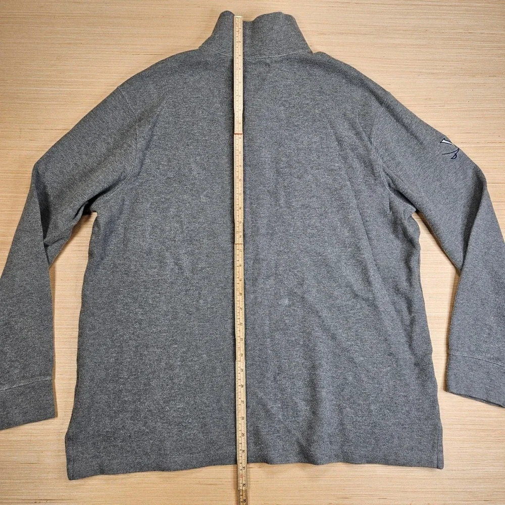 Virginia Cavaliers Polo Ralph Lauren Quarter Zip Pullover Mens XL Gray UVA Logo